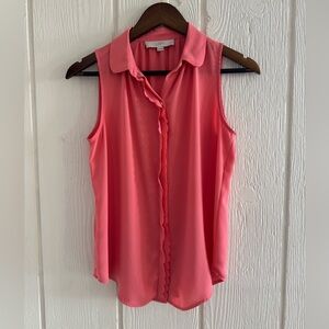 LOFT Coral Sleeveless Blouse